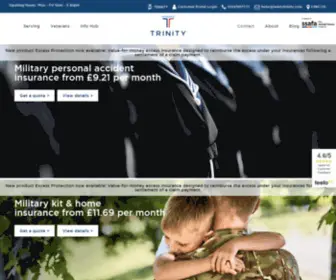 Talktotrinity.com(Military Insurance) Screenshot