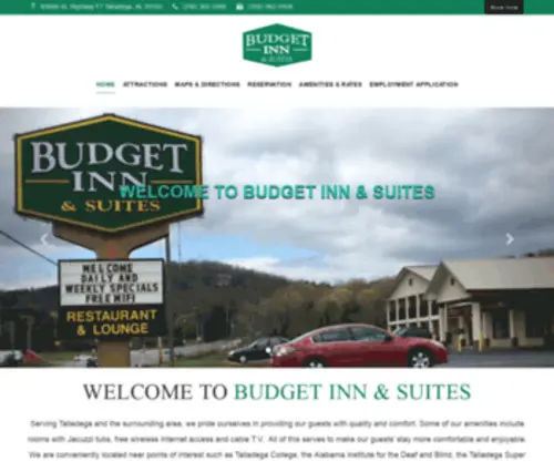 Talladegabudgetinn.com(BUDGET INN & SUITES) Screenshot