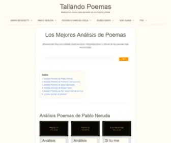 Tallandopoemas.com(Análisis de Poemas⭐ Interpretaciones y métrica de las poesías más reconocidas) Screenshot