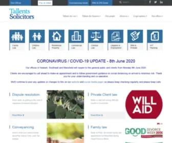 Tallents.co.uk(Tallents Solicitors in Newark) Screenshot