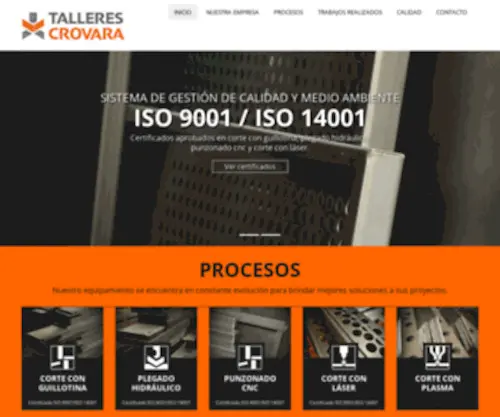 Tallerescrovara.com(Talleres Crovara S.A) Screenshot