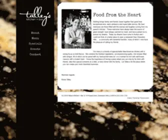 Talleyskitchenbar.com(Clarendon Hills Restaurant) Screenshot