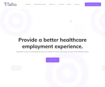 Tallio.co(Healthcare employee engagement software) Screenshot