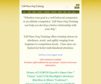 Tallpinesk9.com(Tall Pines Dog Training) Screenshot