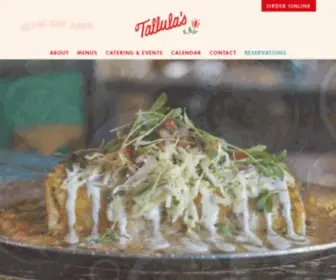 Tallulasrestaurant.com(Tallula's Restaurant) Screenshot