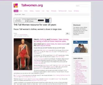 Tallwomen.org(Ultimate Tall Women Resource) Screenshot