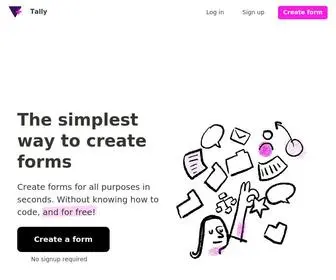 Tally.so(Free Online Form Builder) Screenshot