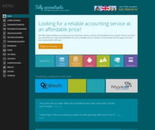 Tallyaccountants.co.uk(Small Business Accountancy Firm Providing Accounting Services for Companies Across UK) Screenshot