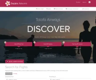 Talofaairways.com(Flights between Samoa) Screenshot