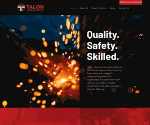 Talonindustries.ca(Talon) Screenshot