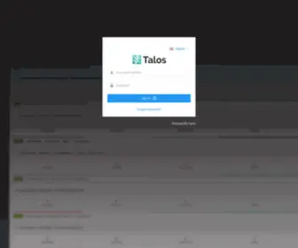 Talos360.com(Log in) Screenshot