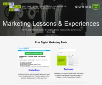 Talotics.com(Marketing Lessons & Experiences) Screenshot