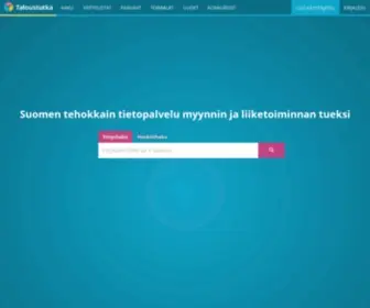 Taloustutka.fi(Suomen tehokkain tietopalvelu myynnin ja liiketoiminnan tueksi) Screenshot