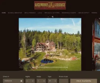 Talusrockretreat.com(Sandpoint Lodging) Screenshot