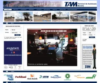 Tam-SA.com.mx(Terminal de Autobuses Morelia SA de CV) Screenshot