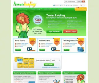 Tamanhosting.com(TamanHosting Unlimited Web Hosting indonesia murah) Screenshot