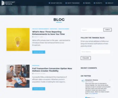Tamaracinc.blog(The Most Comprehensive Technology Solution for RIAs) Screenshot