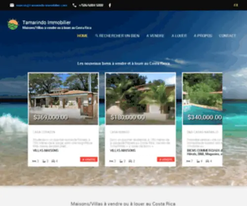 Tamarindo-Immobilier.com(Agence immobilière) Screenshot