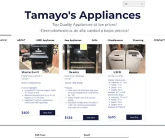 Tamayosappliances.com(Tamayos Appliances) Screenshot