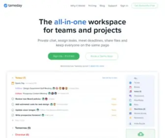 Tameday.com(Project Management & Team Collaboration Software) Screenshot