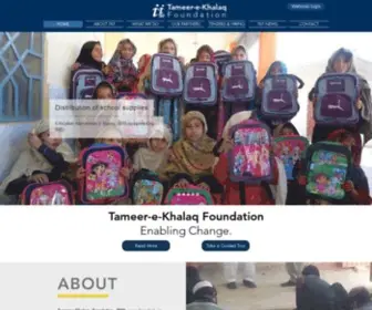 Tameerekhalaq.org(Khalaq Foundation) Screenshot