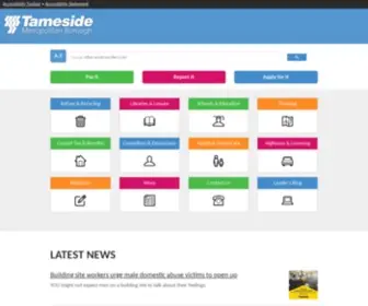 Tameside.gov.uk(Tameside Metropolitan Borough Council) Screenshot