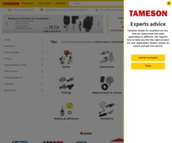 Tameson.co.uk(Your fluid control specialist & online store) Screenshot