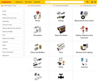 Tameson.com(Your fluid control specialist & online store) Screenshot
