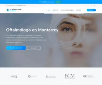 Tamez.com.mx(Oftalmólogo en Monterrey) Screenshot