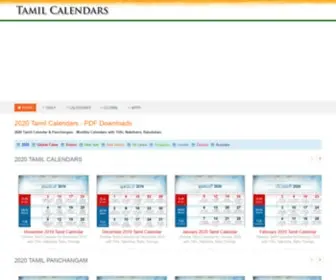 Tamilcalendars.com(2021 Tamil Calendars with Monthly PDF Downloads and Panchangam Sheets) Screenshot