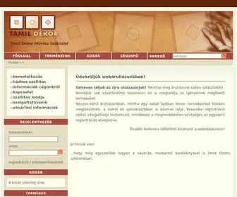 Tamildekor.hu(Tamil Dekor Webáruház) Screenshot