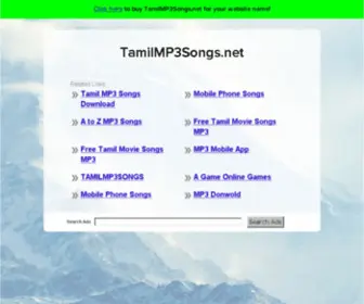 TamilMP3Songs.net(The Leading Mp3's Site on the Net) Screenshot