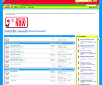 Tamilstylez.net(Lossless Desi Music Community) Screenshot