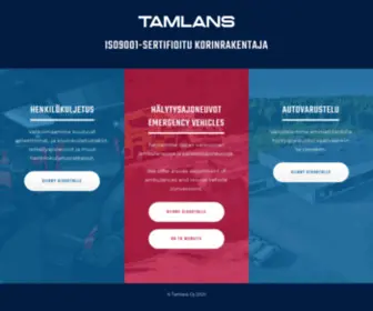 Tamlans.fi(Laadukkaat ajoneuvovarustelut ja taksivarustelut Tamlansilta) Screenshot