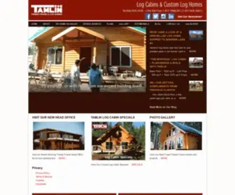 Tamlinlogcabins.com(Log Cabin Packages) Screenshot