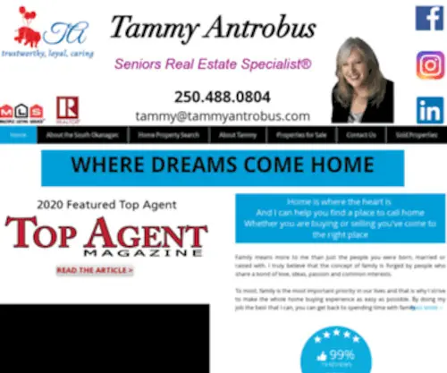 Tammyantrobus.com(South Okanagan Real Estate Professional) Screenshot