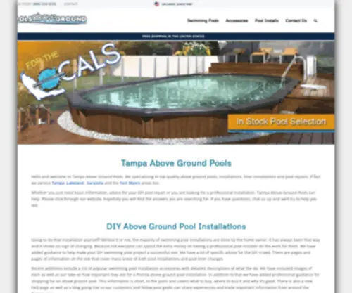 Tampaabovegroundpools.com(Tampa Above Ground Pools) Screenshot