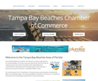 Tampabaybeaches.com(Tampa Bay Beaches Chamber of Commerce) Screenshot