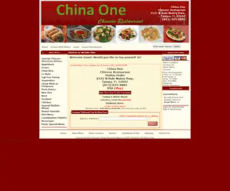 Tampachinaone.com(China One Chinese Food Tampa) Screenshot