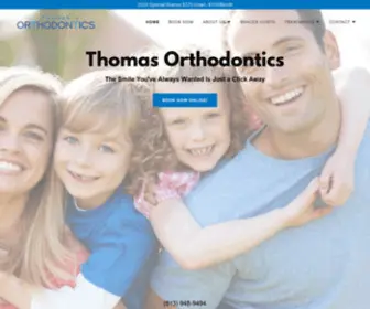 Tampaorthodontist.com(Orthodontist Dr. Thomas) Screenshot