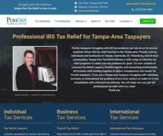 Tampapuretaxrelief.com(Tampa Pure Tax Relief) Screenshot