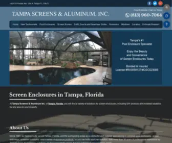 Tampascreens.com(Tampa, FL-Tampa Screens and Aluminum Inc) Screenshot