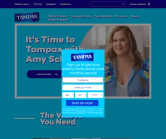 Tampax.ca(Tampax®) Screenshot