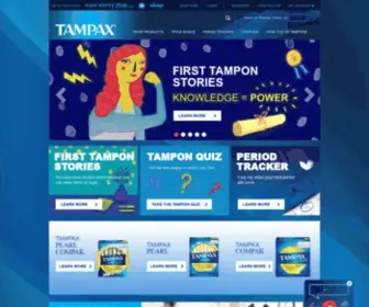 Tampax.co.uk(TAMPAX tampons & period advice) Screenshot