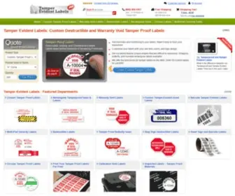 Tamperevidentlabels.com(Tamper Evident Labels) Screenshot