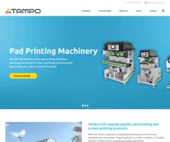 Tampo.co.uk(Tampo Ltd supplies quality pad printing and screen printing products) Screenshot