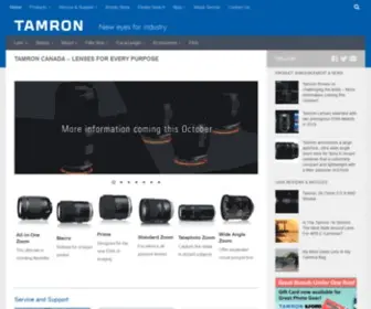 Tamron.ca(Tamron Canada) Screenshot