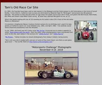 Tamsoldracecarsite.net(Tam's Old Race Car Site) Screenshot