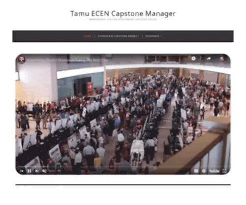 Tamuecencapstone.com(Management site for ECEN Senior Capstone Design) Screenshot