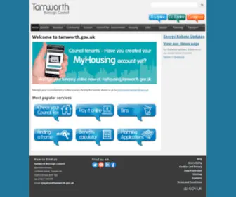 Tamworth.gov.uk(Tamworth Borough Council) Screenshot